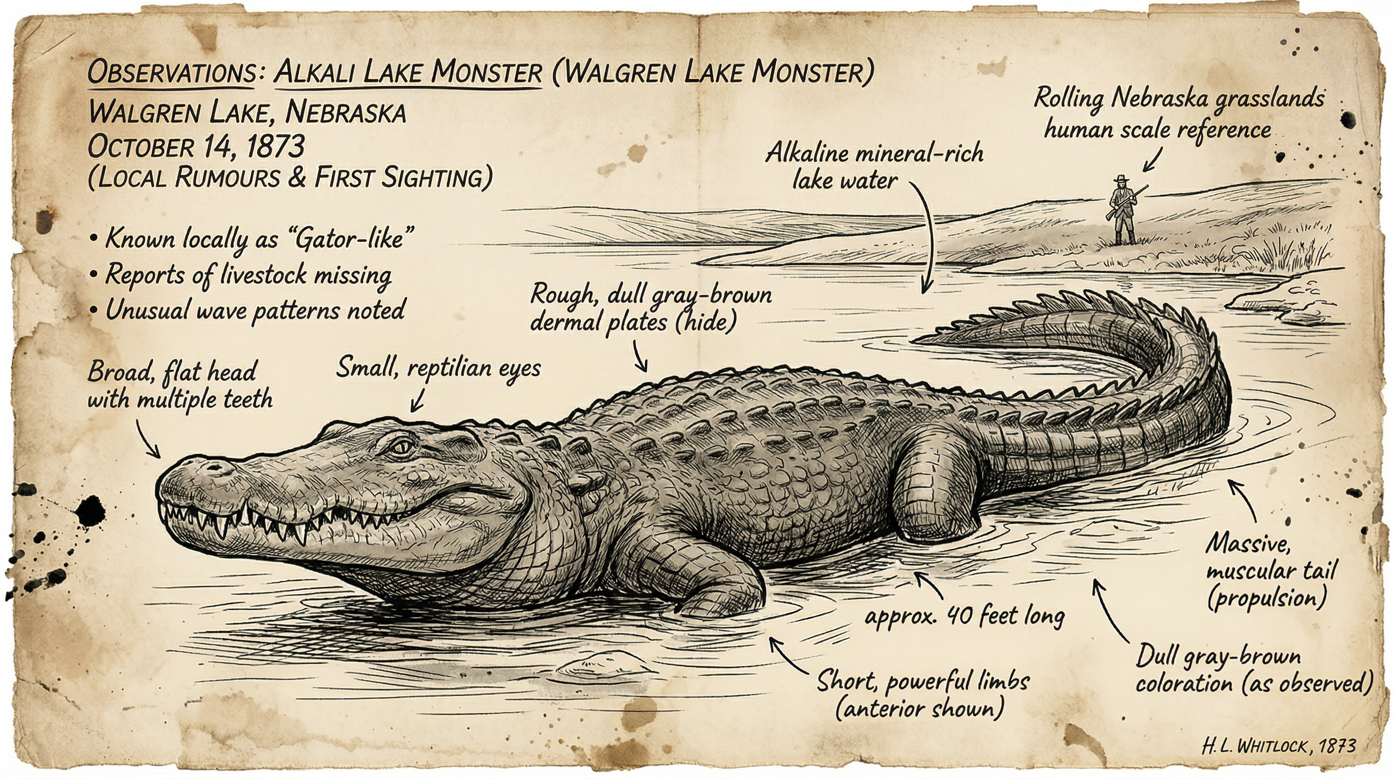 Illustration of Alkali Lake Monster