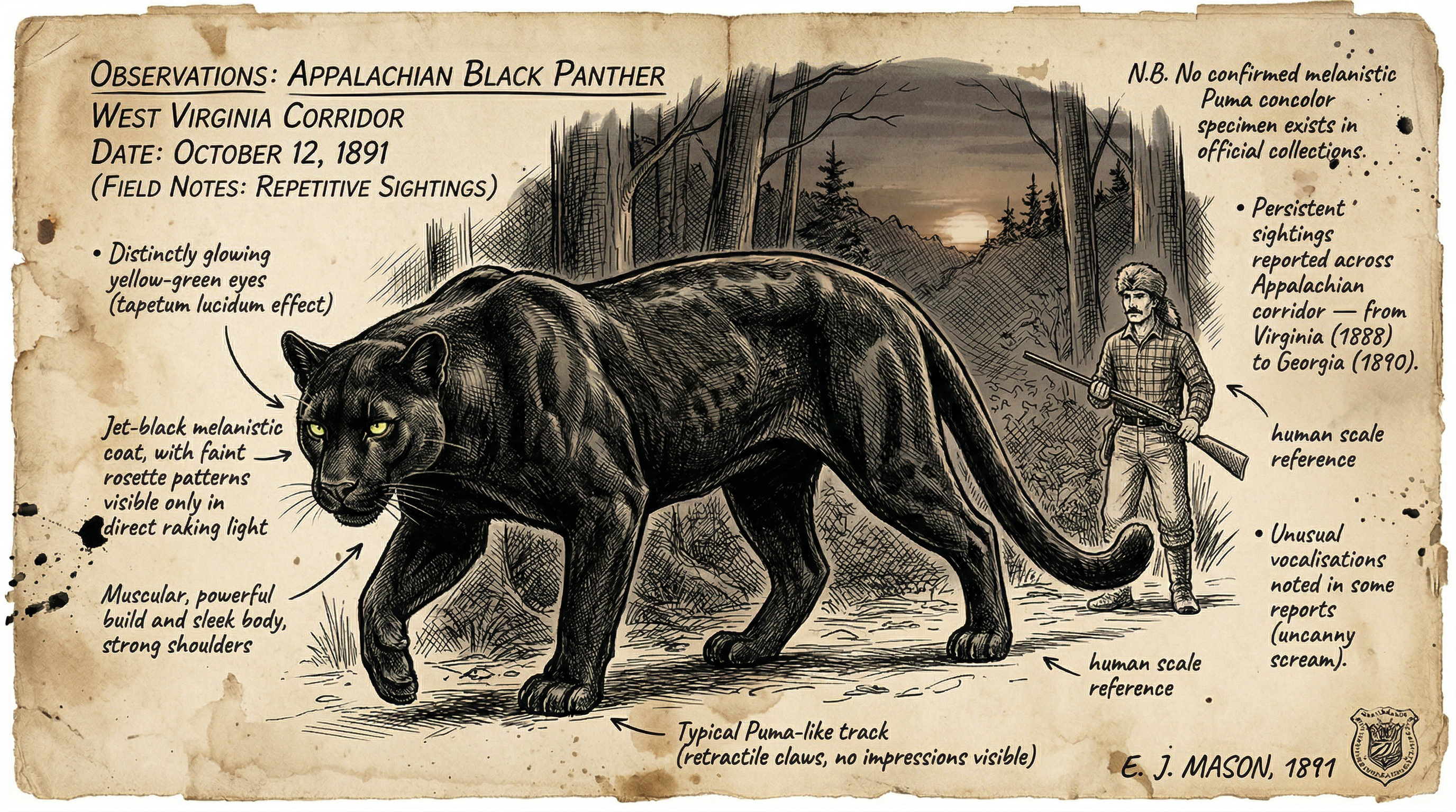 Illustration of Appalachian Black Panther