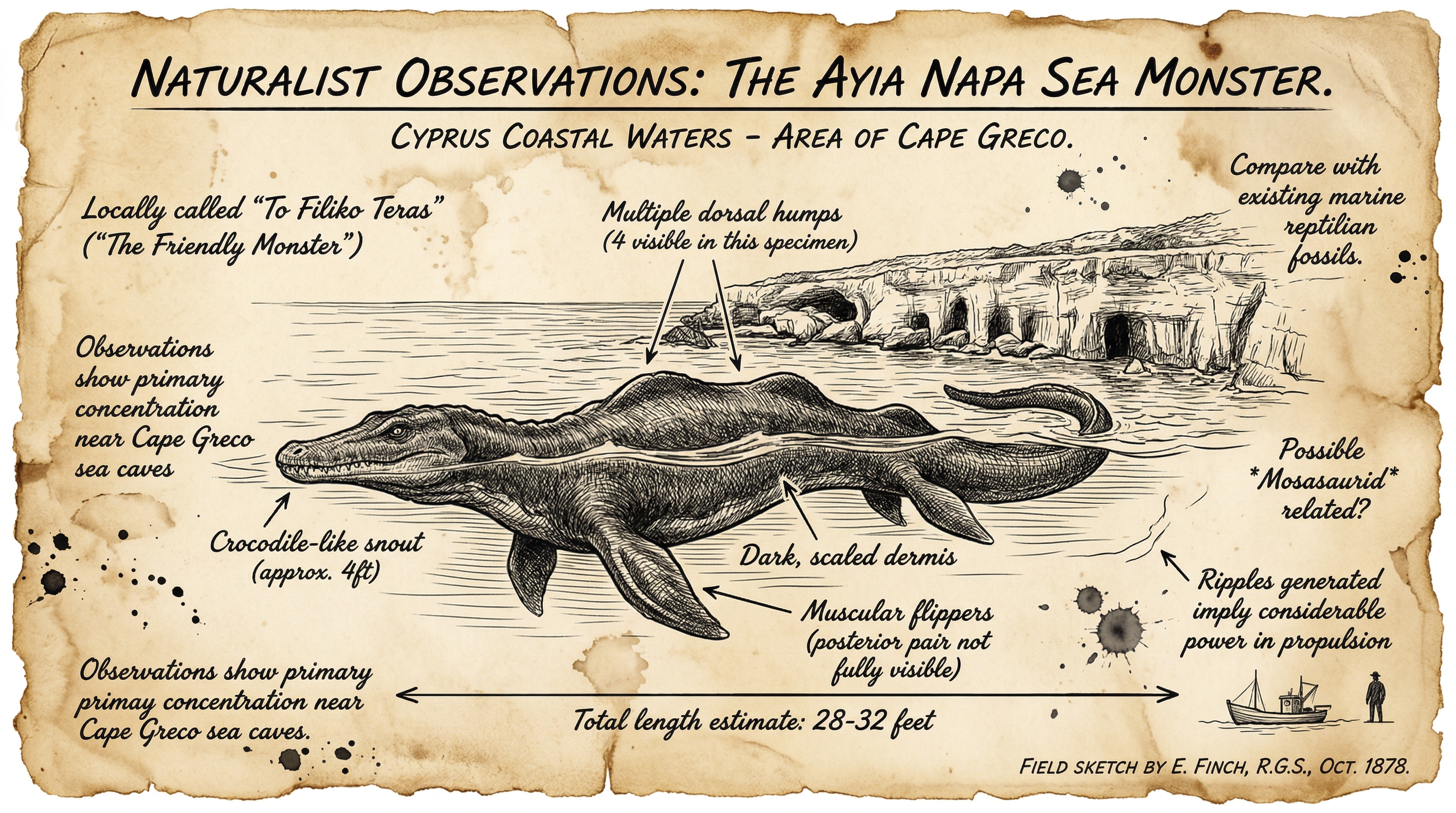 Illustration of Ayia Napa Sea Monster
