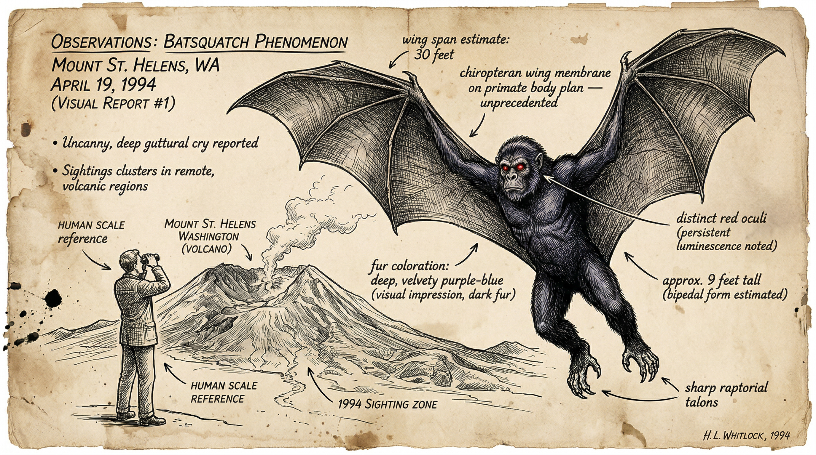 Illustration of Batsquatch