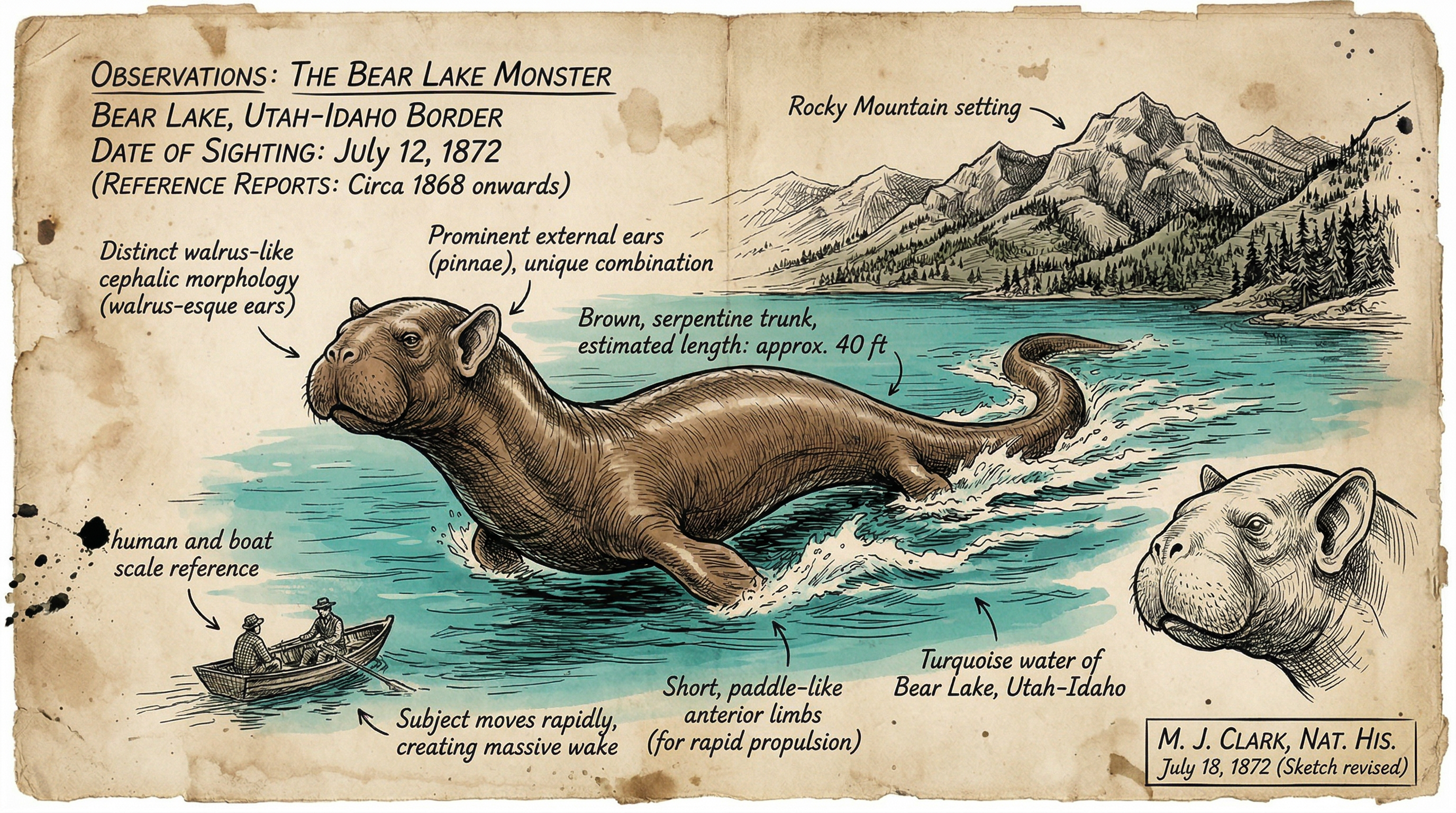 Illustration of Bear Lake Monster