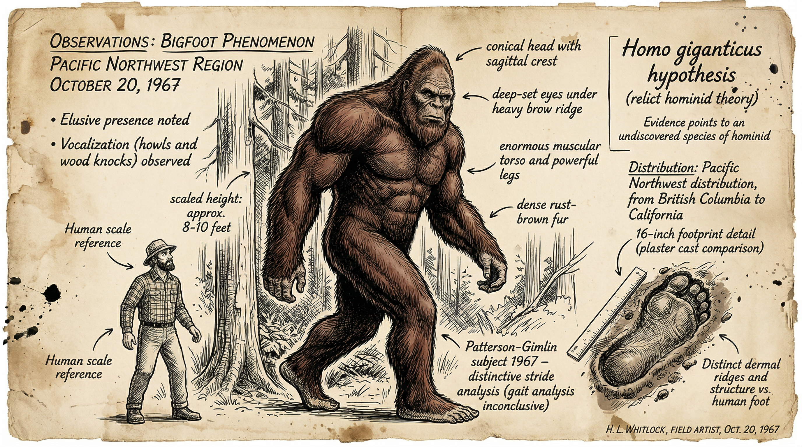 Illustration of Bigfoot