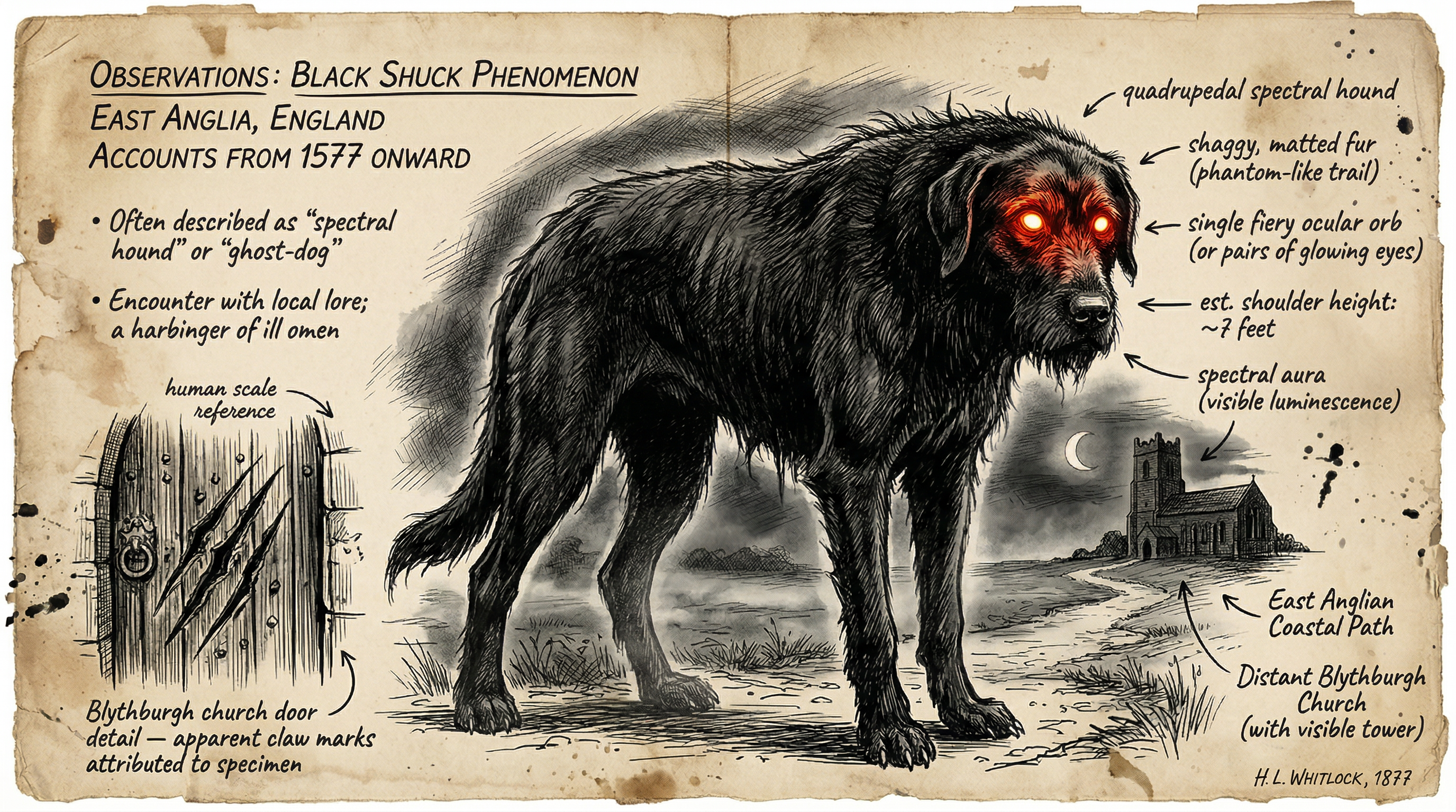 Illustration of Black Shuck