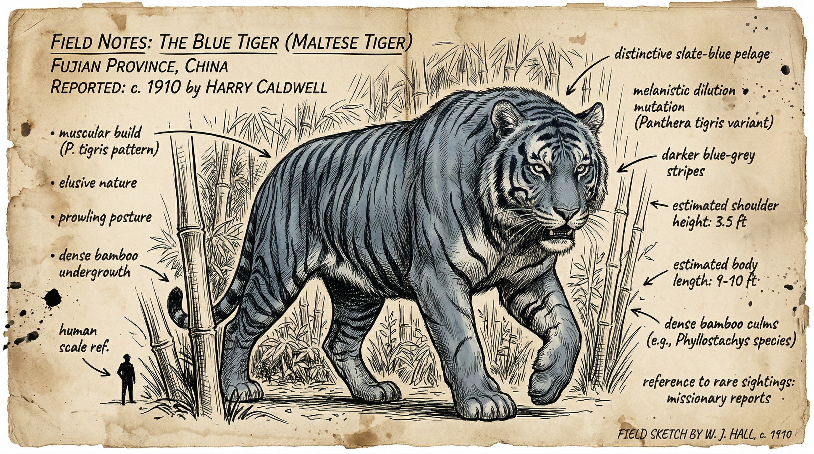 Illustration of Blue Tiger