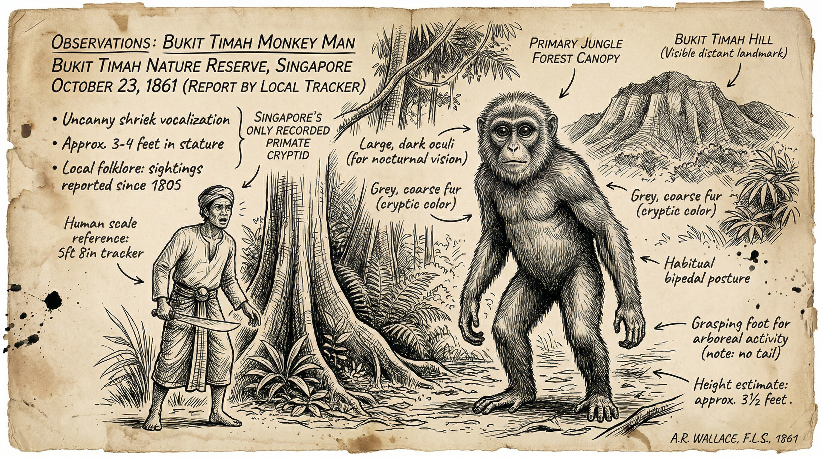 Illustration of Bukit Timah Monkey Man