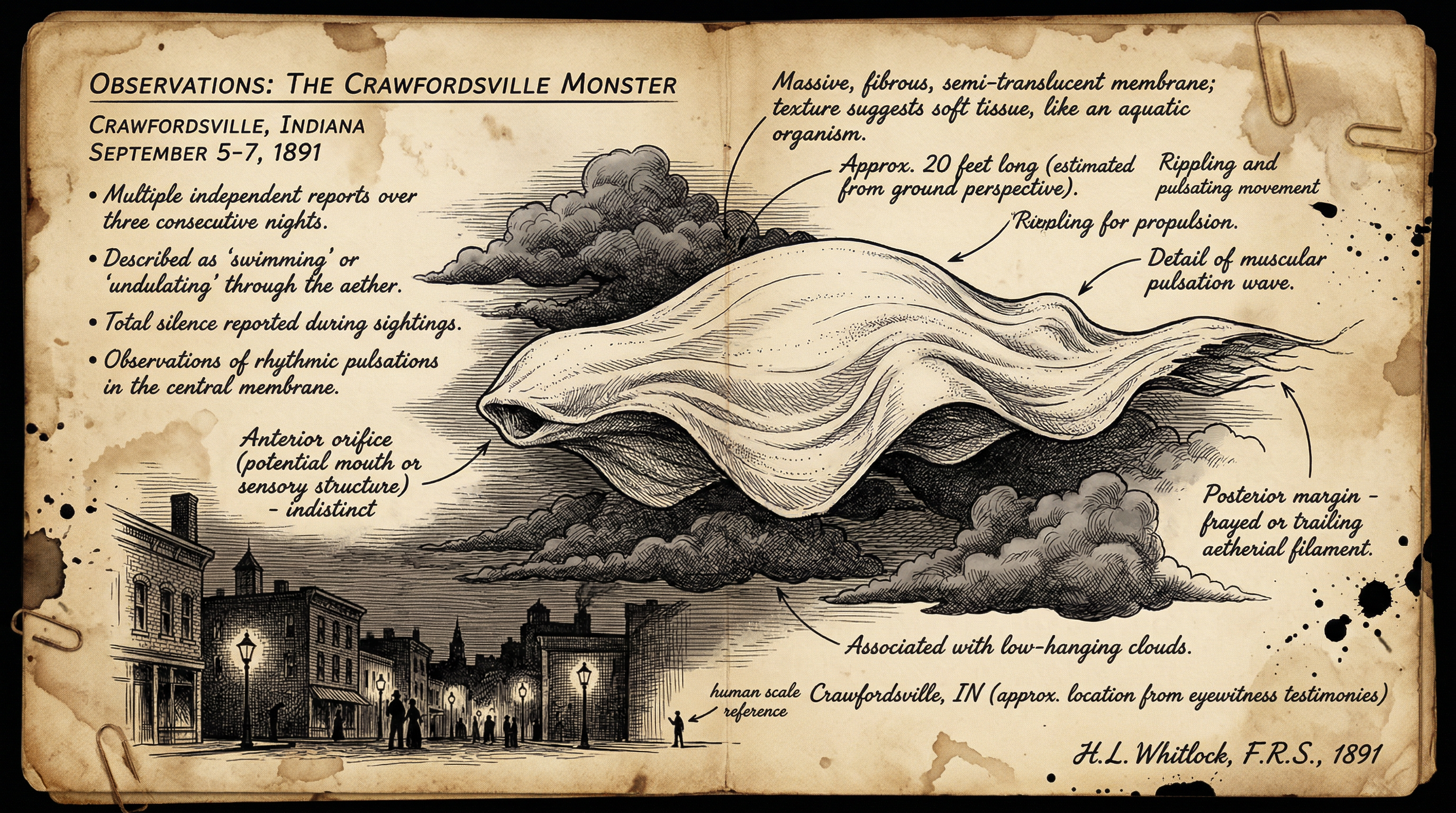 Illustration of Crawfordsville Monster