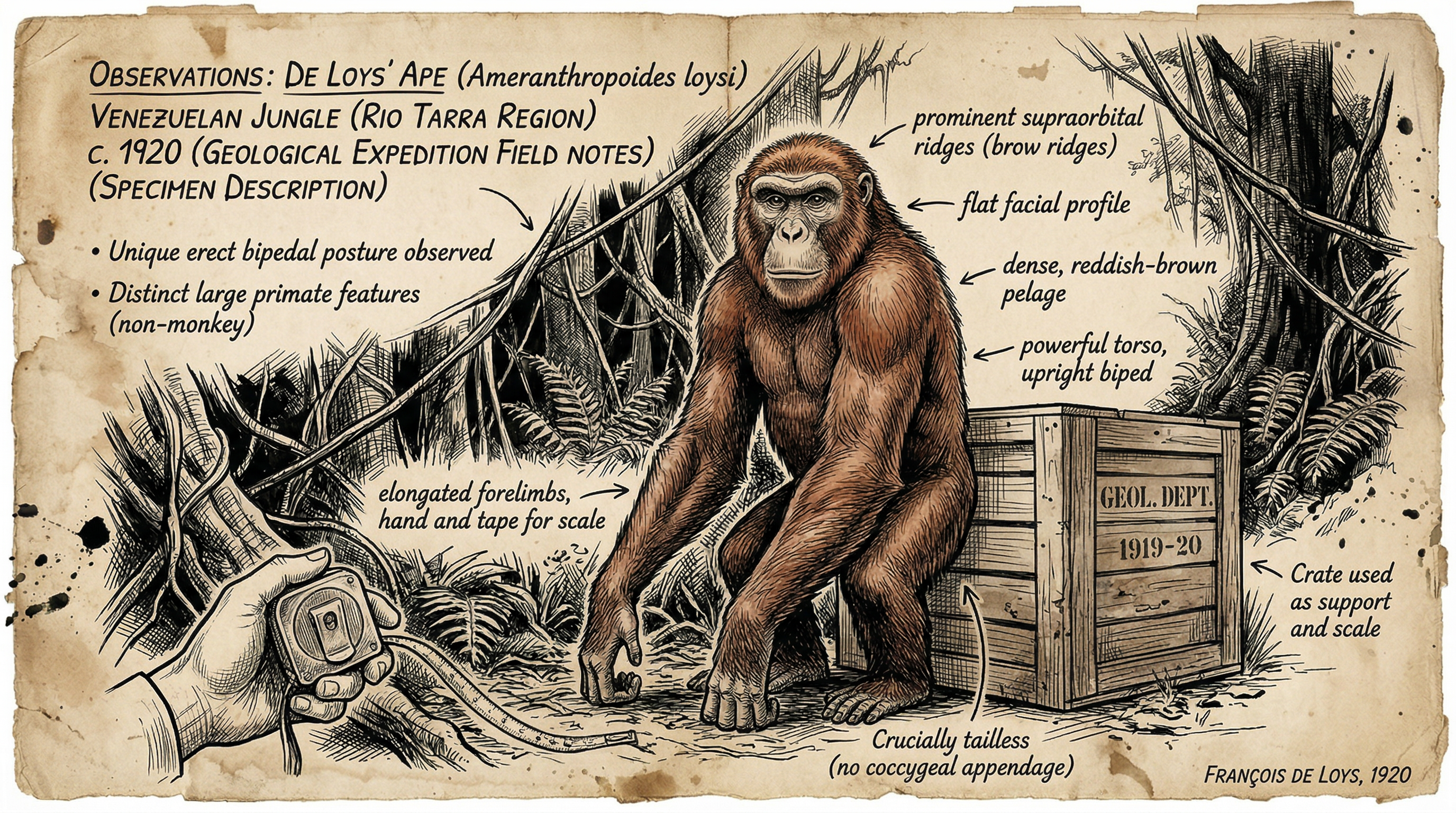 Illustration of De Loys Ape