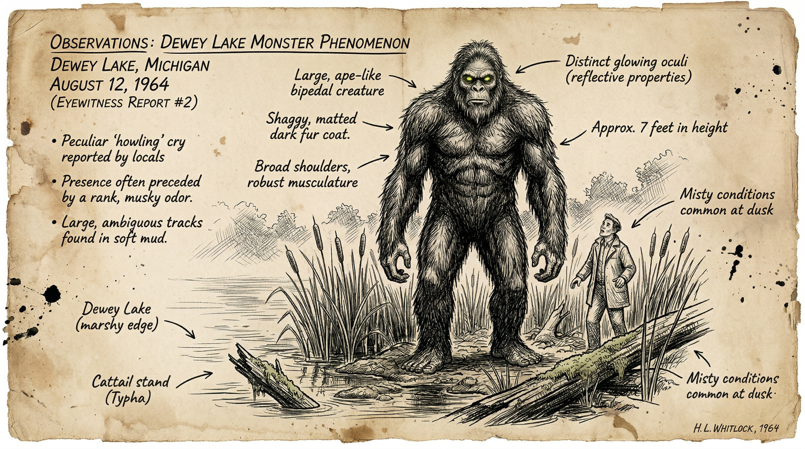 Illustration of Dewey Lake Monster