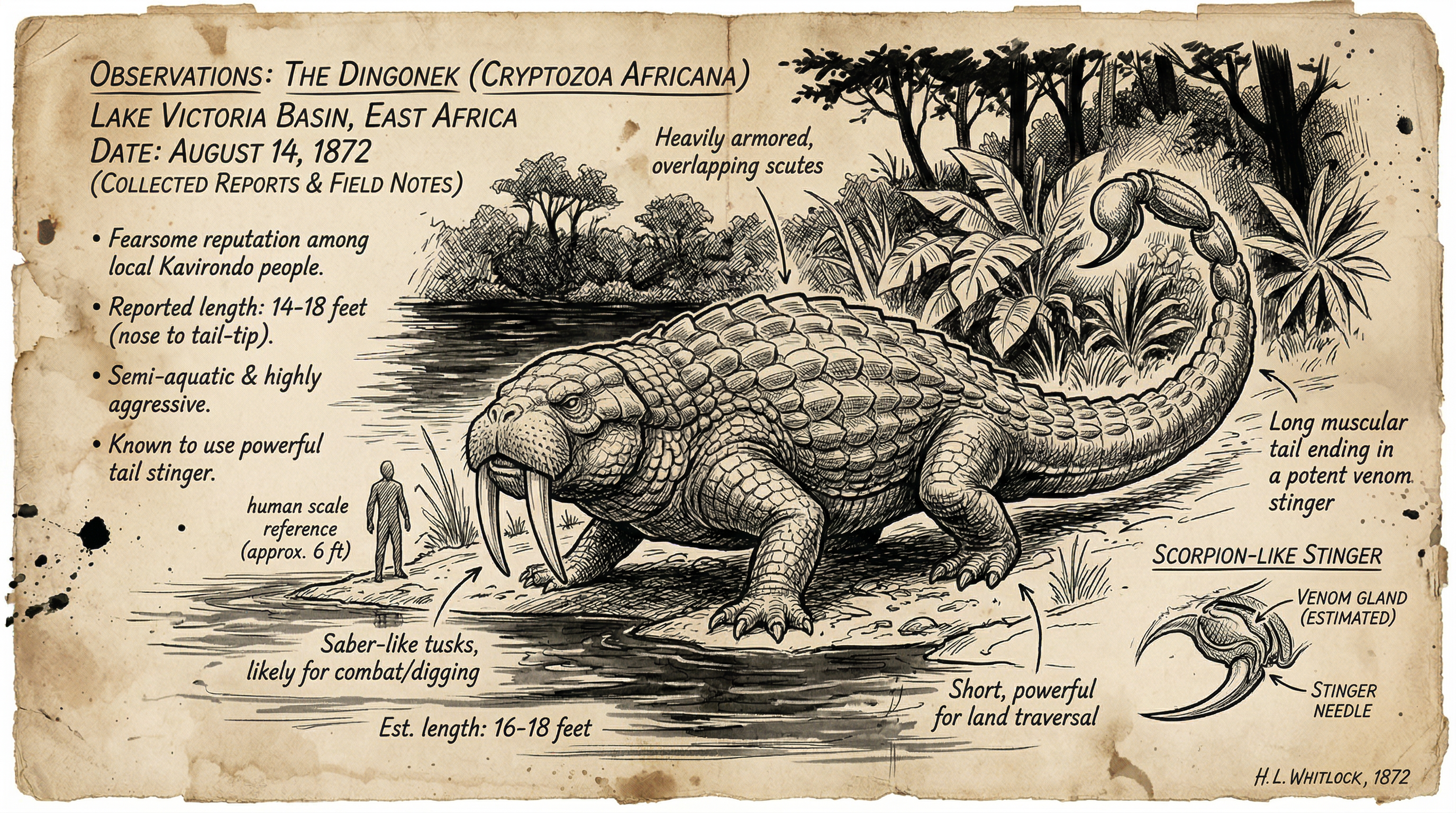 Illustration of Dingonek