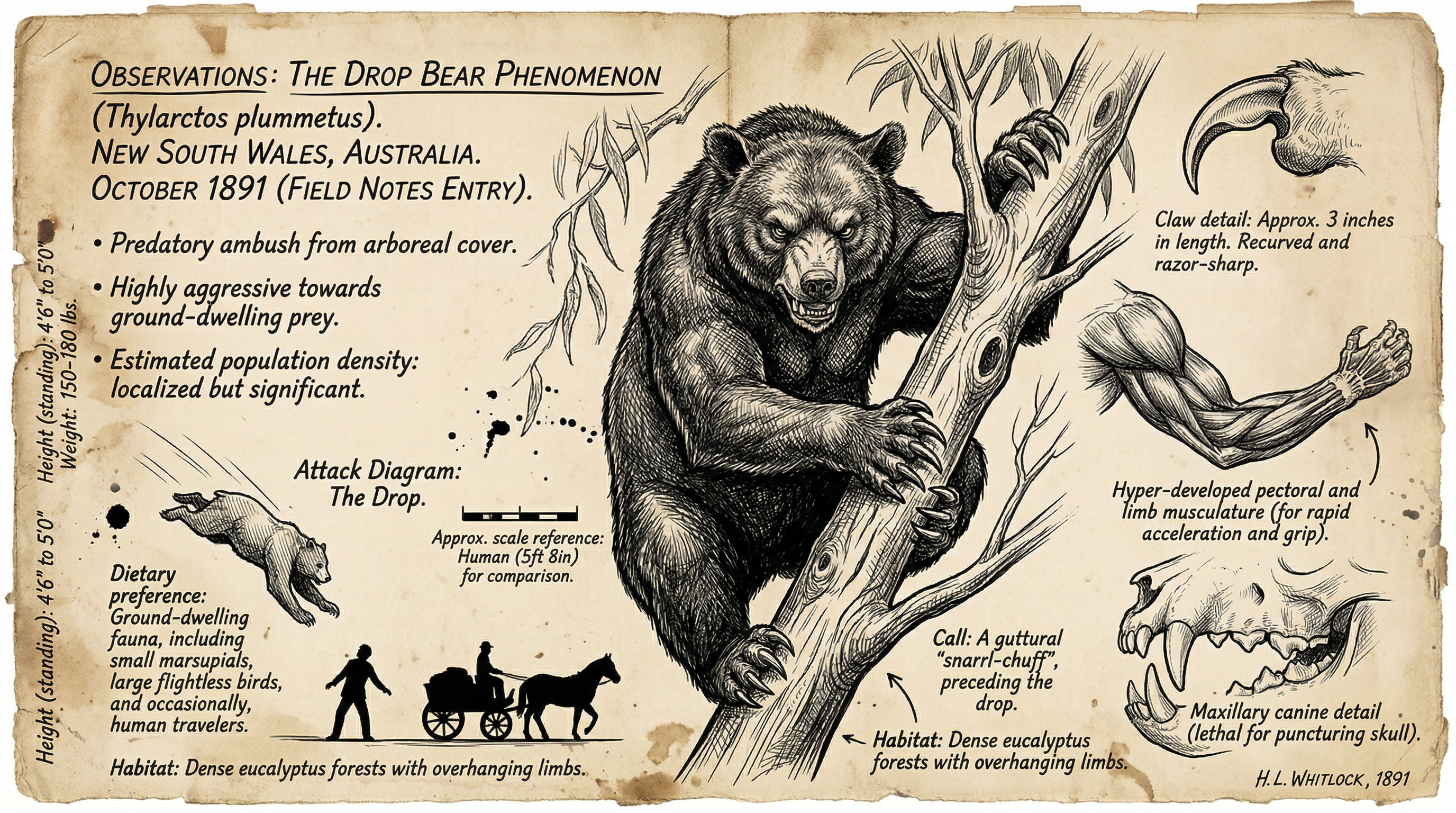 Illustration of Drop Bear