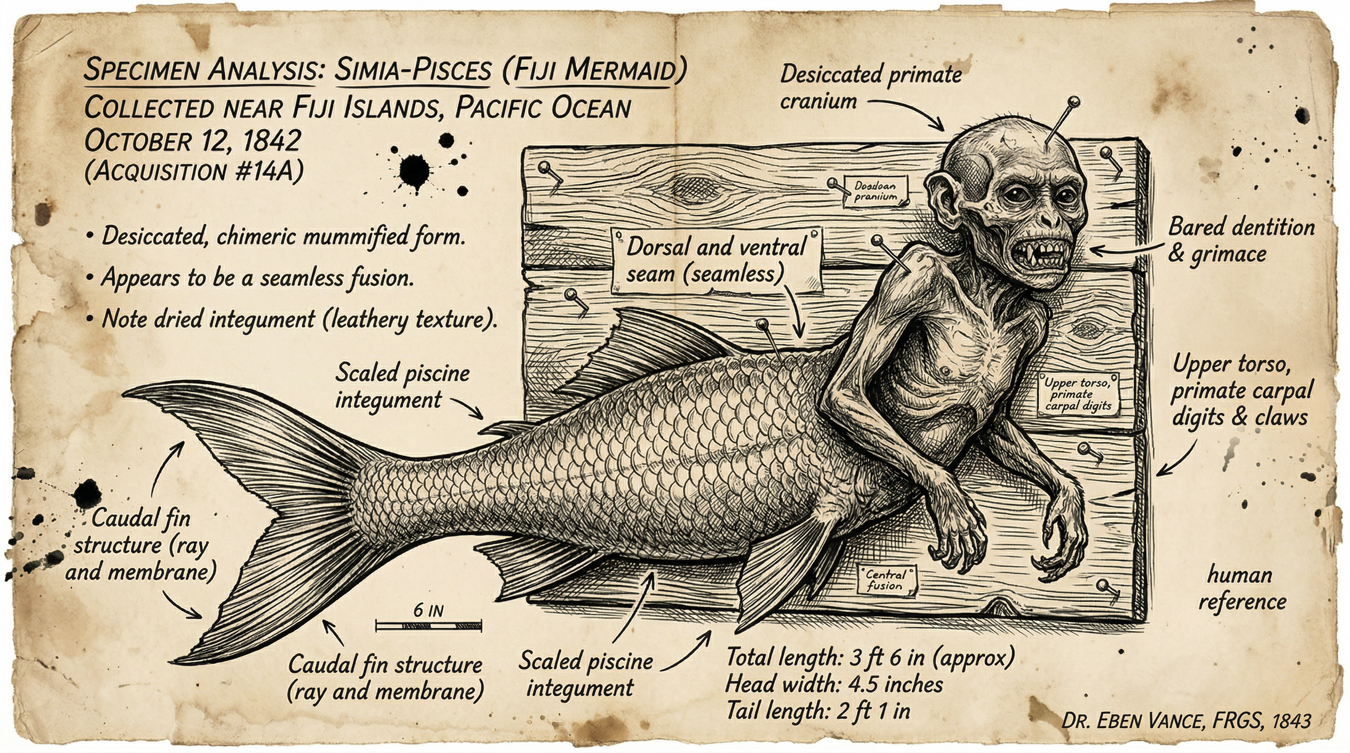 Illustration of Fiji Mermaid