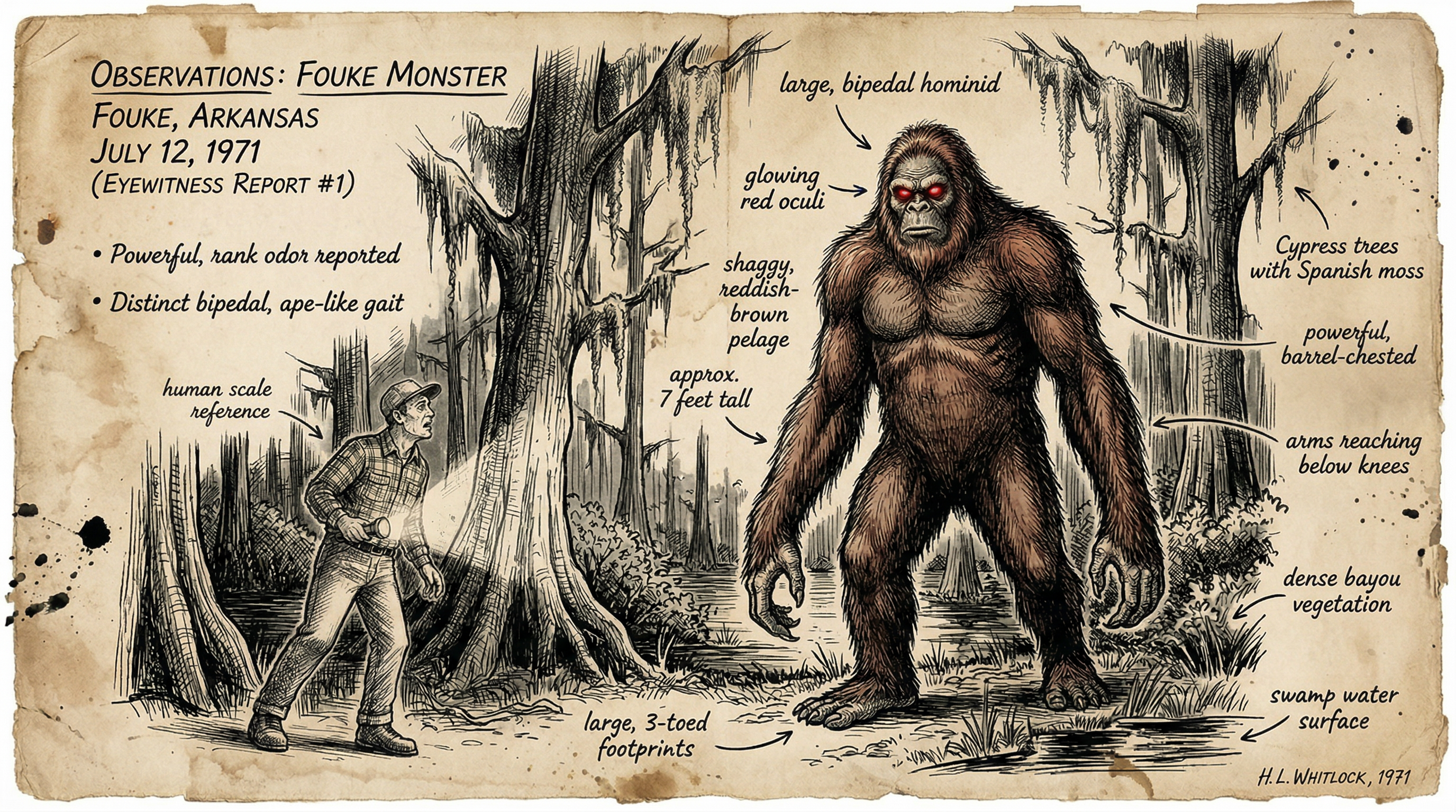 Illustration of Fouke Monster