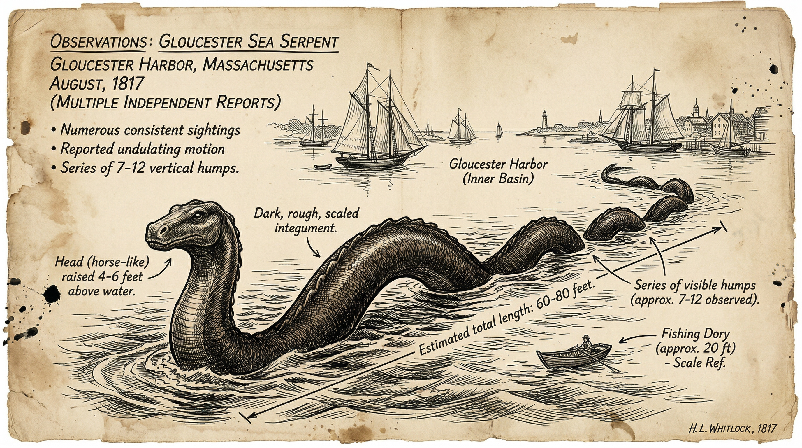 Illustration of Gloucester Sea Serpent