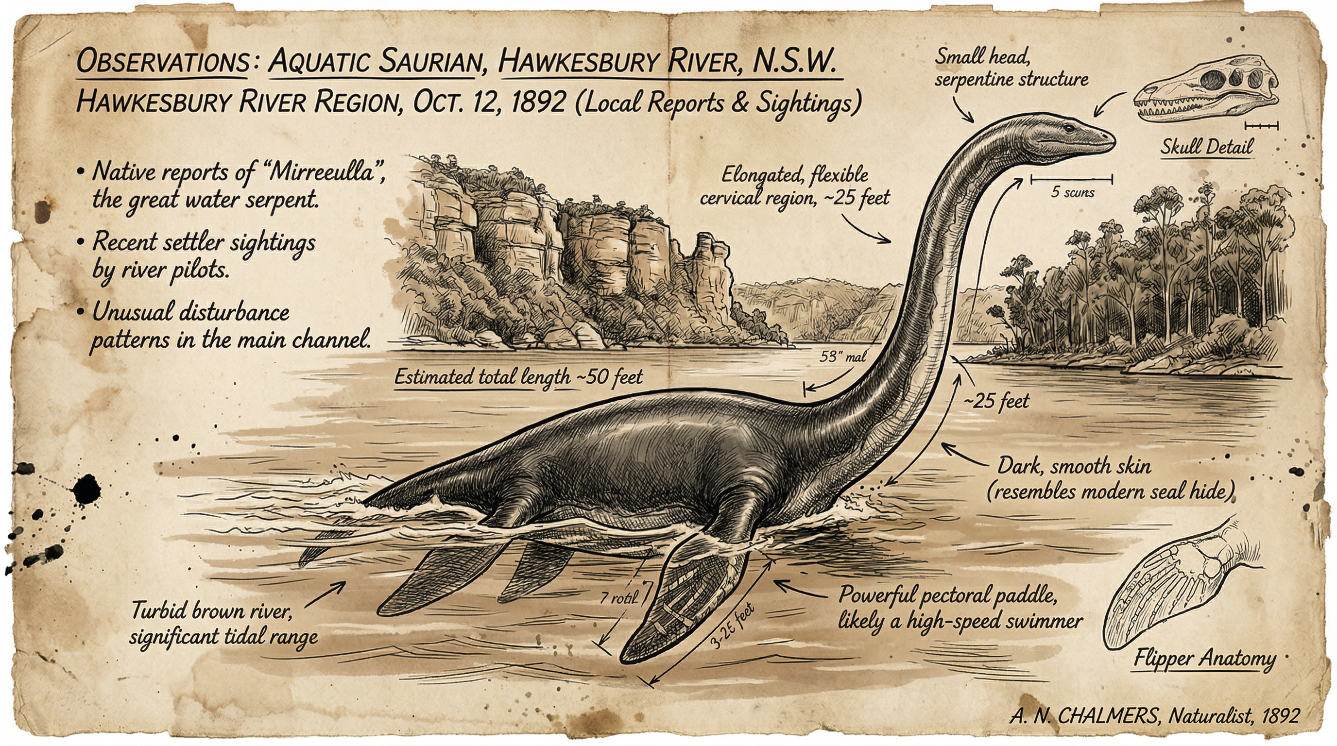 Illustration of Hawkesbury River Monster