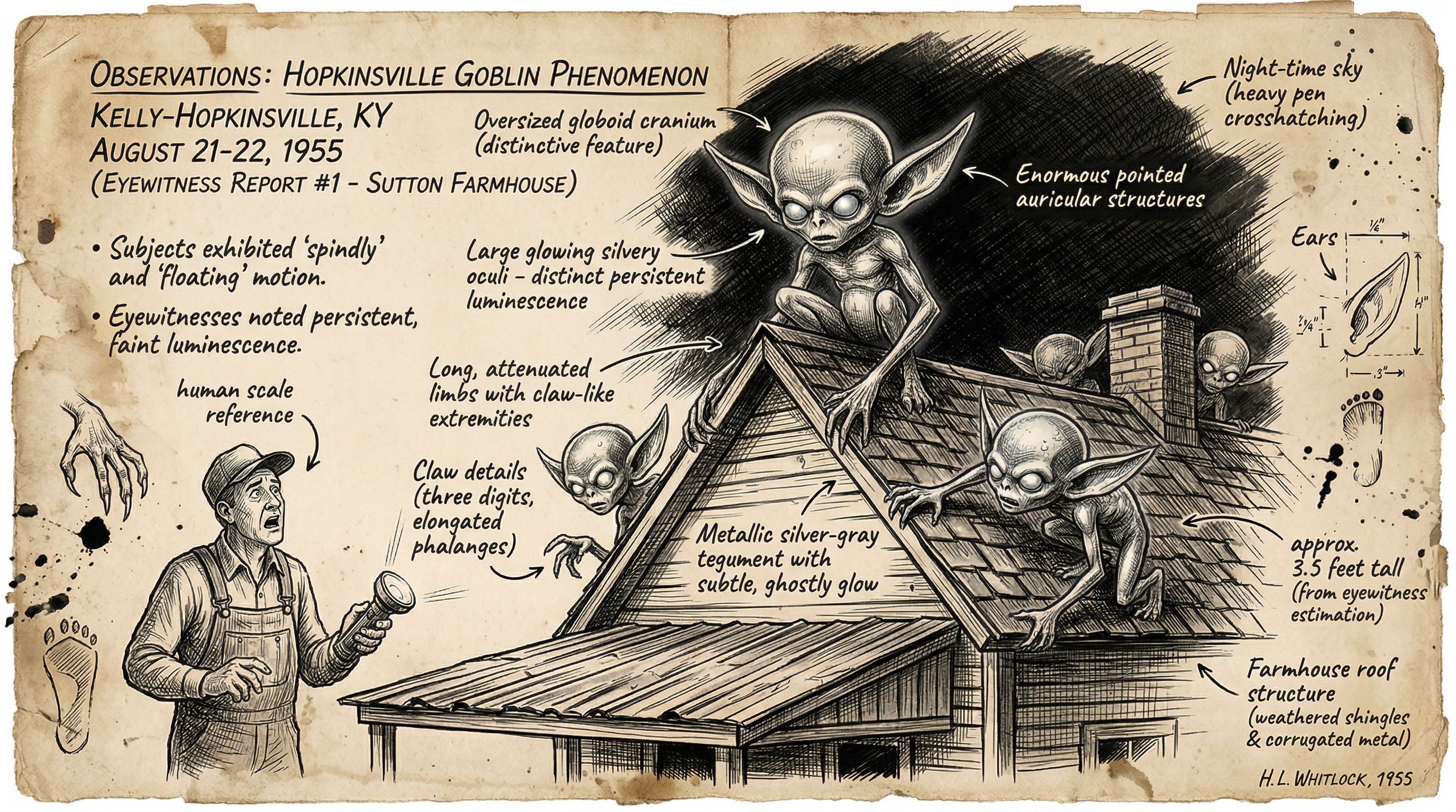 Illustration of Hopkinsville Goblins