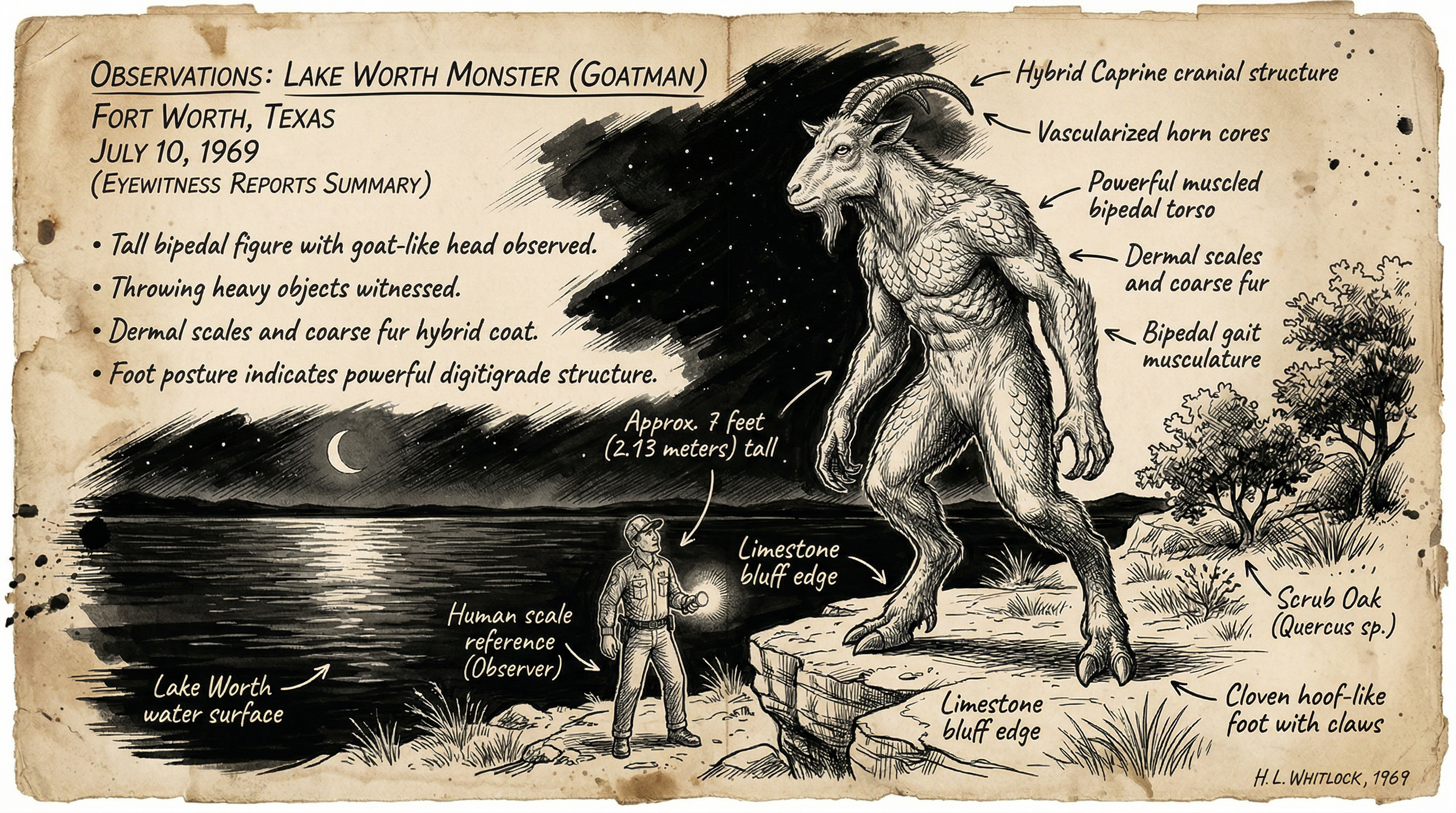 Illustration of Lake Worth Monster