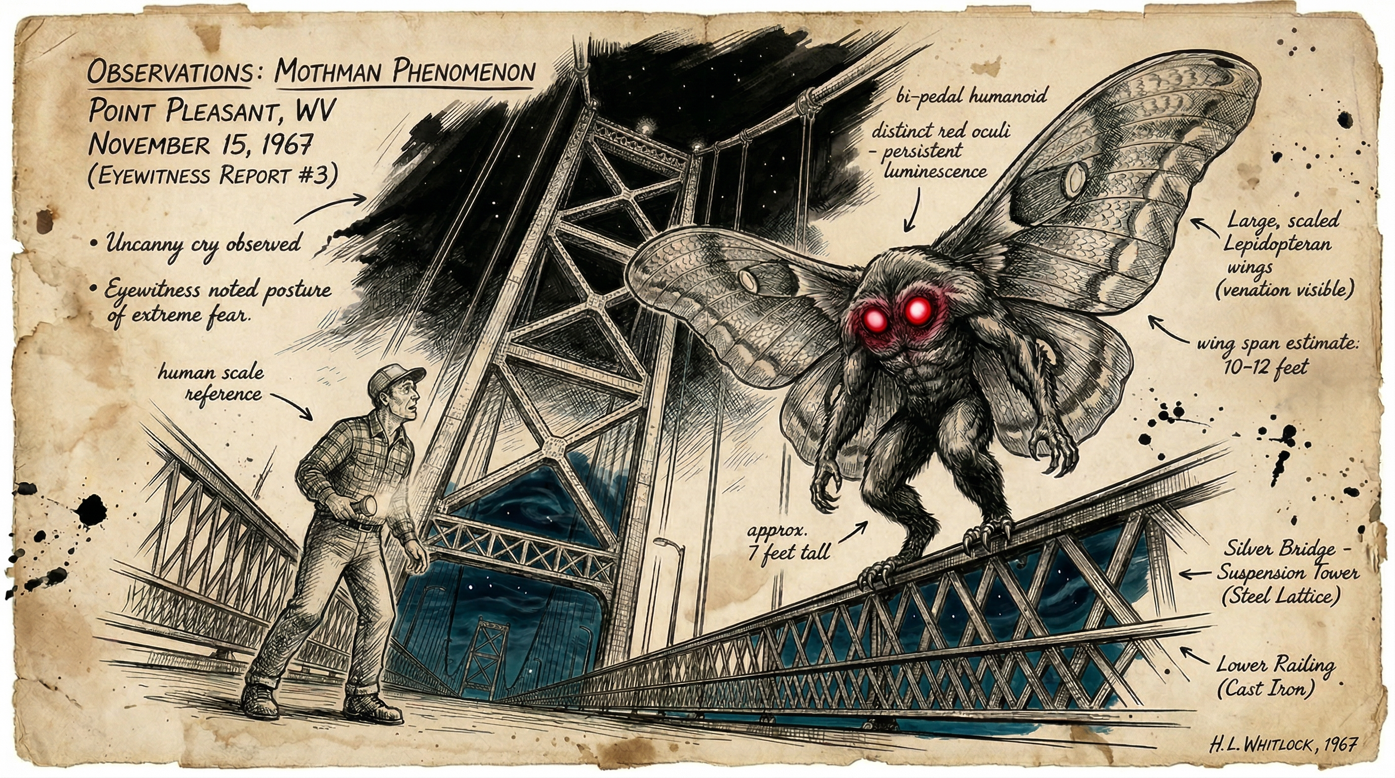 Illustration of Mothman